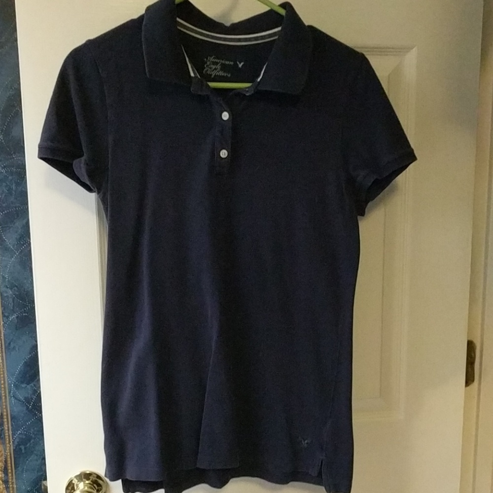 $15 EUC American Eagle navy blue polo shirt.